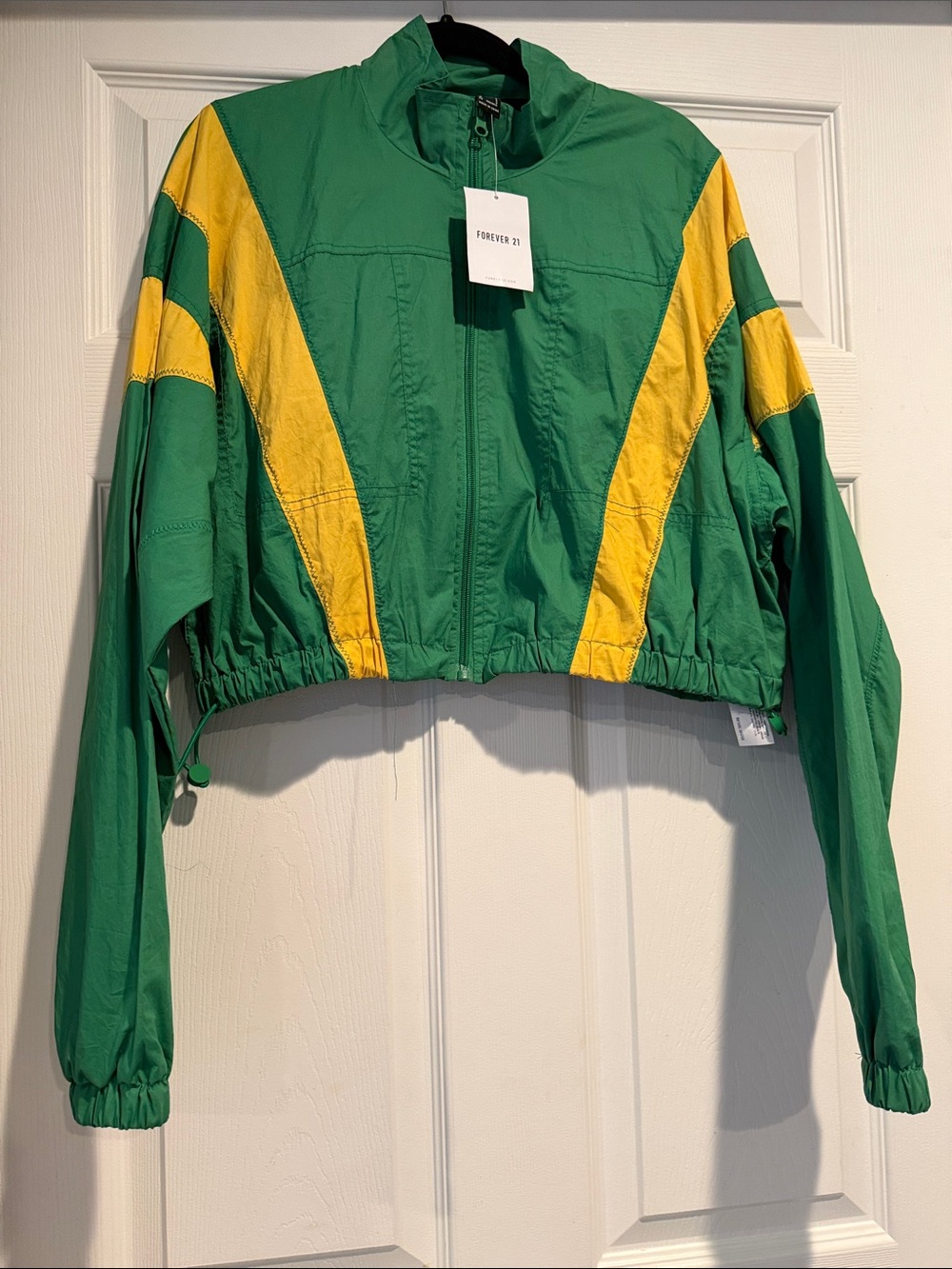 Green & Yellow Cropped Jacket